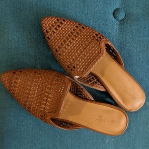 Universal Thread Brown Woven Mules